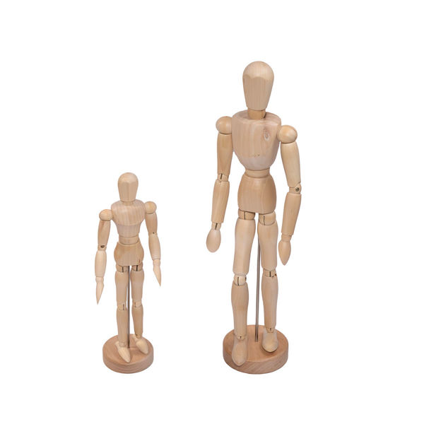 Imagen de MUÑECO ARTICULABLE DE MADERA CON FORMA DE CUERPO HUMANO   (30 CMS DE ALTO)