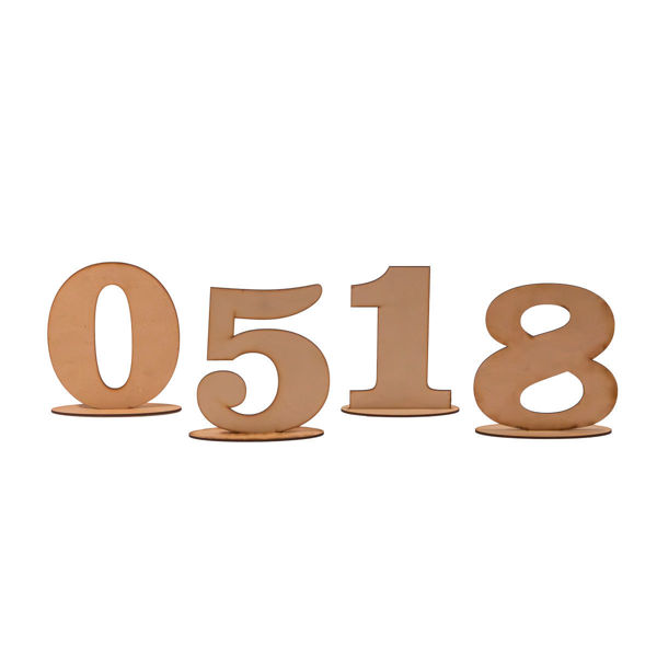 Imagen de NUMEROS DE MDF CON BASE 20 CM