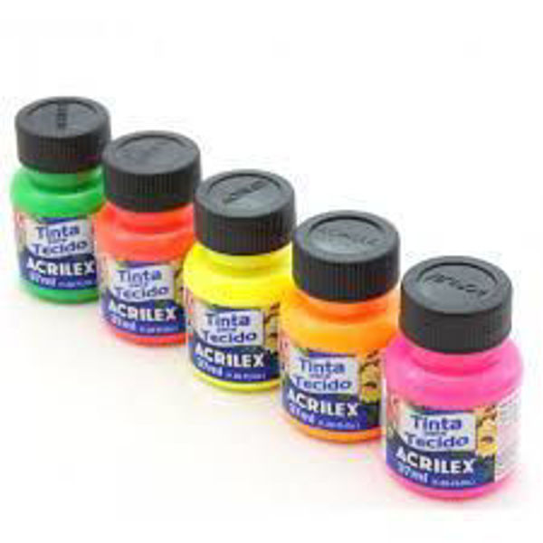 Imagen de PINTURA DE TELA ACRILEX FLUO DE 37 ML