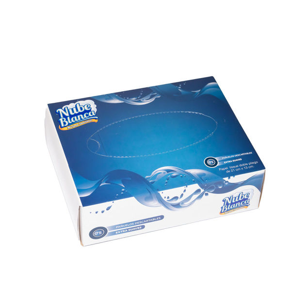 Imagen de CAJA DE PAÑUELOS NUBE BLANCA X75