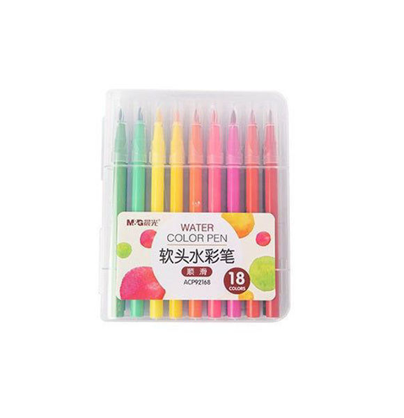 Imagen de MARCADOR GRUESO DE PUNTA PINCEL MG  X 18 UNIDADES ( LETTERING - BRUSH)