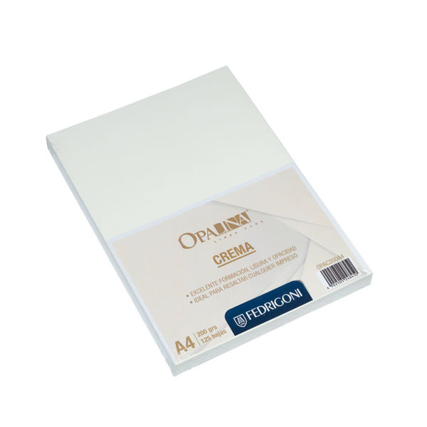 Imagen de HOJAS OPALINA LISAS BEIGE 180 GRS X125