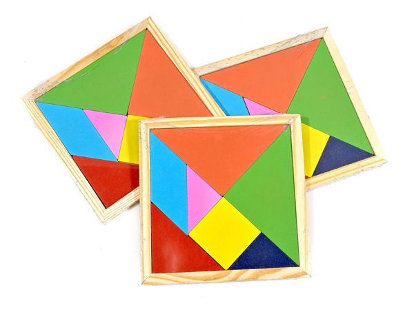 Imagen de TANGRAM DE MADERA  11.5 X 11.5 CMS