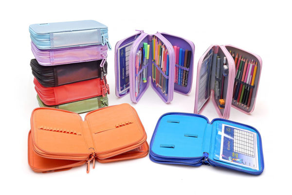 Imagen de CARTUCHERA SABONIS DE 3 PISOS (COMPLETA CON UTILES)