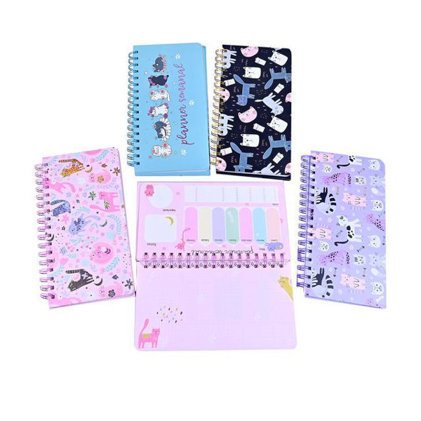 Imagen de PLANIFICADOR PLANNER SEMANAL CON BASE DISEÑO DE GATITOS