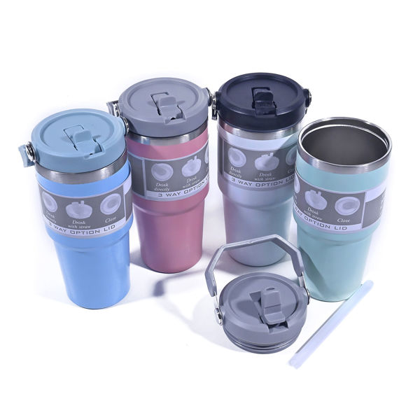 Imagen de VASO TERMICO CON MANIJA DE 600 ML