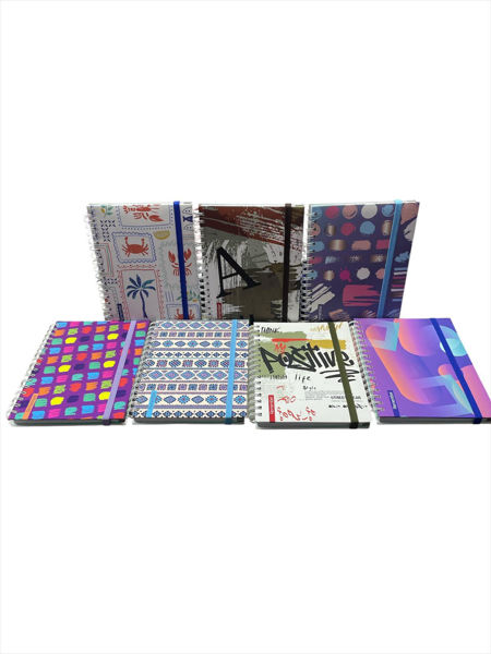 Imagen de CUADERNO TAPA DURA CON ELASTICO 96 HS MODELO 3463-96