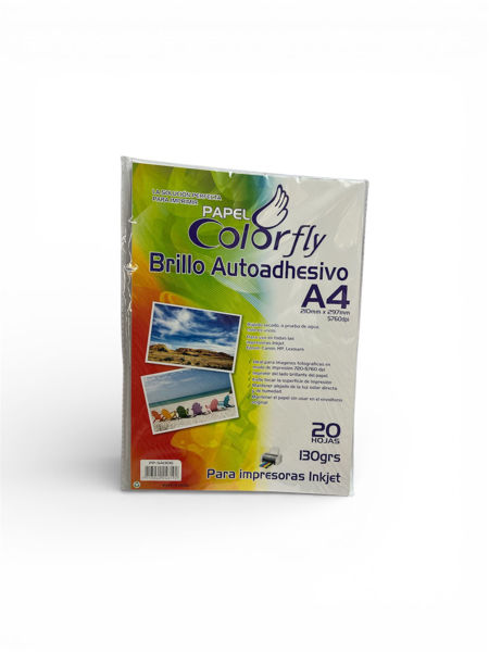 Imagen de PAQUETE DE 20 HOJAS FOTO CON AUTOADHESIVAS A4 DE 130 GRS