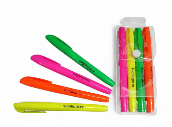 Imagen de SET MARCADORES FLUO FINOS X 4  03-433800  QU