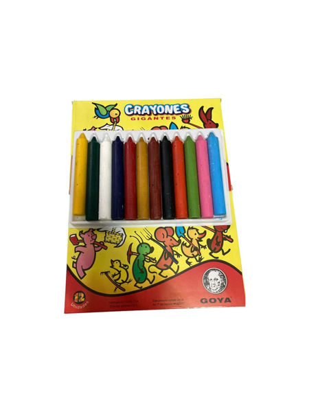 Imagen de CRAYOLAS GOYA JUMBO GRUESAS "GIGANTES" X12