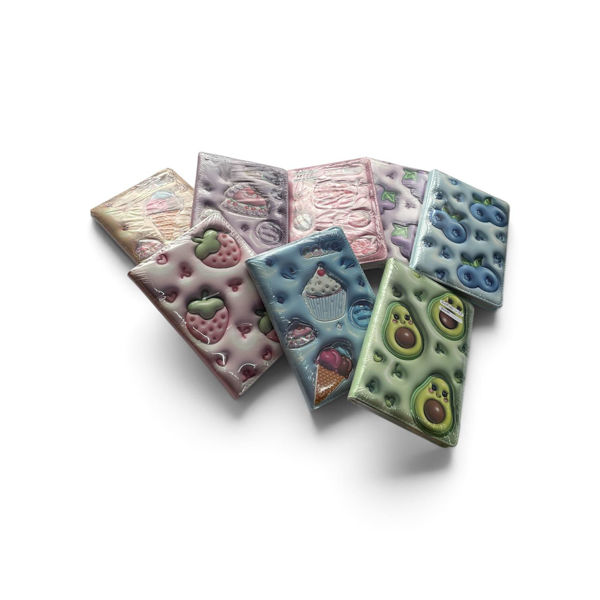 Imagen de LIBRETA TIPO CUADERNO A5 C/RELIEVE FRUTAS QU