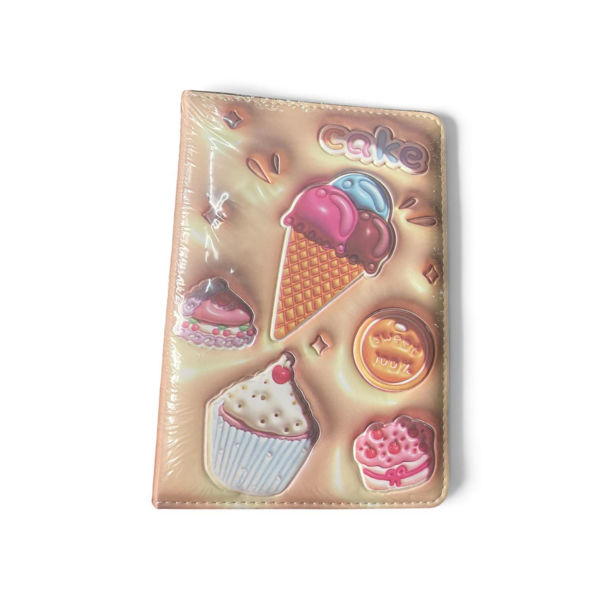 Imagen de LIBRETA TIPO CUADERNO A5 C/RELIEVE CONO HELADO