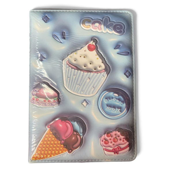 Imagen de LIBRETA TIPO CUADERNO A5 C/RELIEVE CUPCAKE