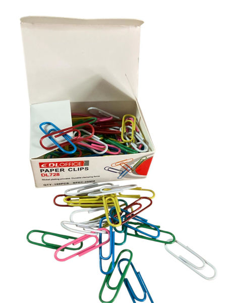 Imagen de CAJA DE CLIPS DE COLORES X100